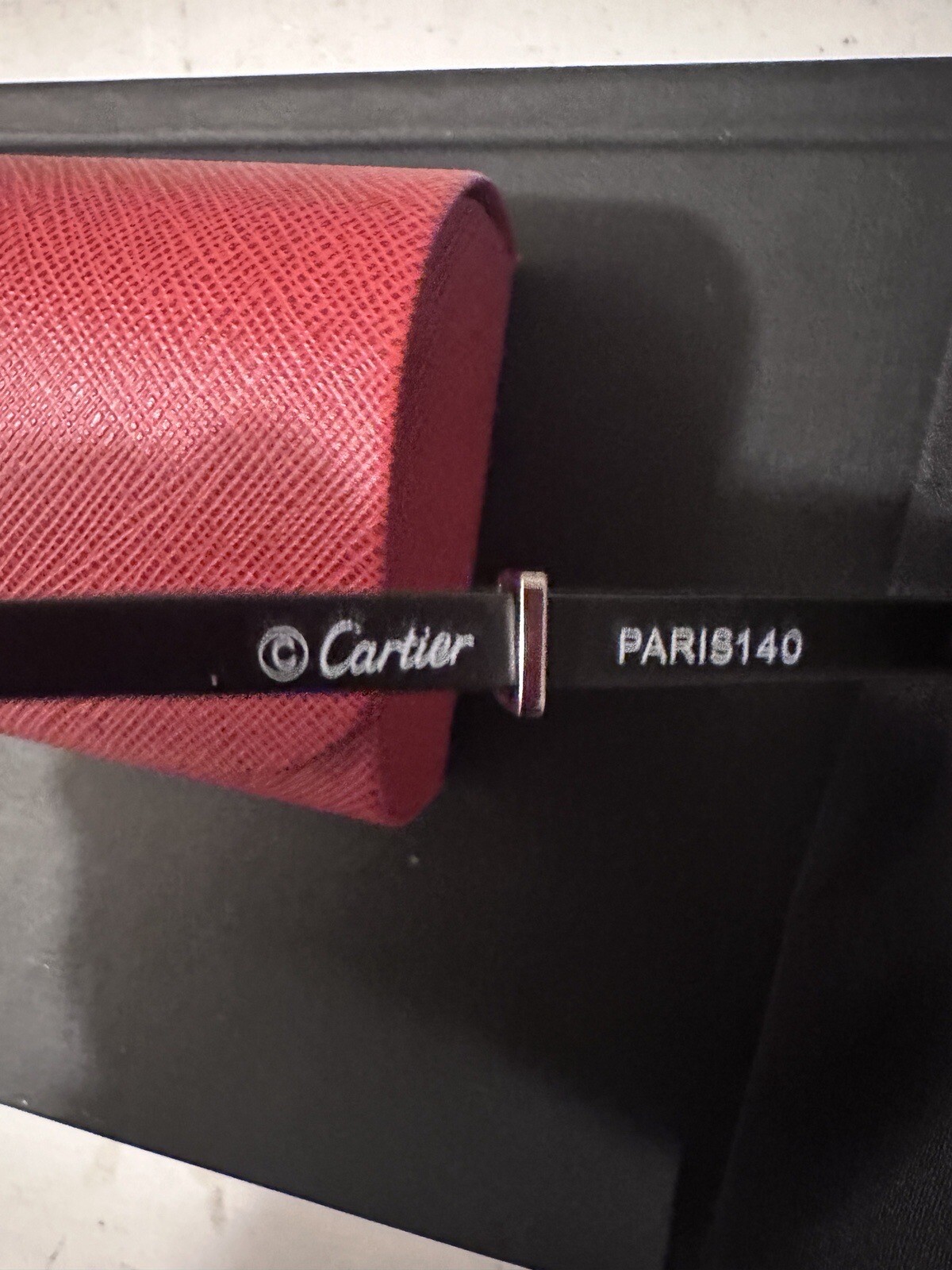 Cartier Buffalo Horn Green Lens Men's Sunglasses Gold/Black