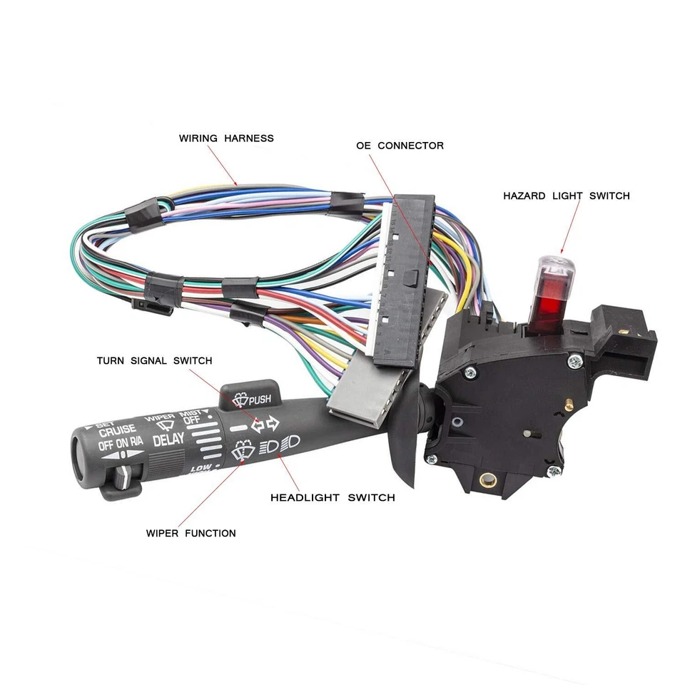 Multifunction Turn Signal Switch for 1995-1999 Chevy Suburban Tahoe Astro Blazer - Imagem 3 de 4