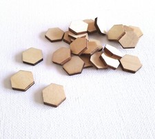 Wooden Hexagon Counters Tokens Upgrade Hex Board Games RPG Tabletop Tiles Crafts