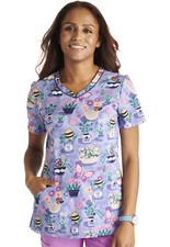 Blooming Bugs Cherokee Scrubs V Neck Top CK678 BMUG
