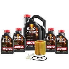 9L Motul 8100 X-CLEAN + 5W30 Wix Filter Motor Oil Change Kit API SN/CF