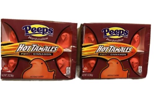 Peeps Hot Tamales Cinnamon Easter Chicks 20 Ct - 2 packs of 10 - FAST Shipping - Afbeelding 1 van 5