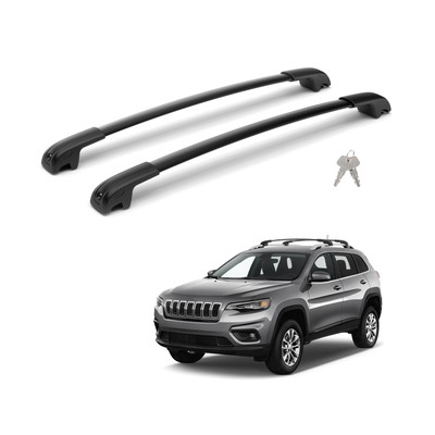 220Lbs Roof Rack Crossbars Compatible with Jeep Cherokee 2014-2023 with Anti-...