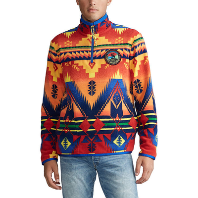 aztec fleece pullover men