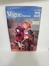 Vogue Patterns 9699 22" Doll Clothes Uncut 1986