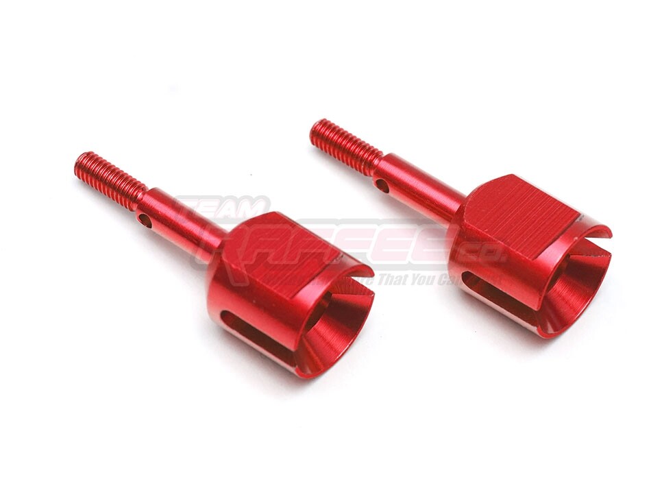 Team Raffee TRC/TT02-013R Aluminium Wheel Axle (2) Red For Tamiya TT-02