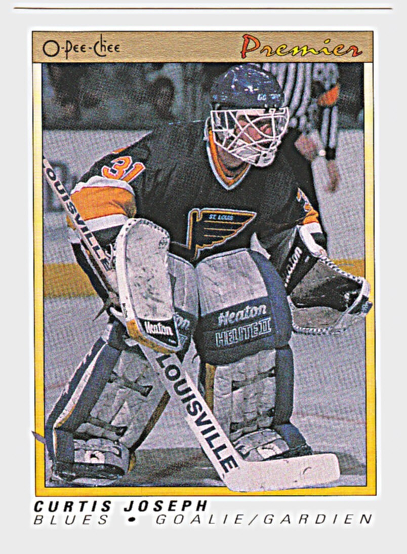 1990-91 O-PEE-CHEE PREMIER #51 CURTIS JOSEPH (RC) Rookie St. Louis Blues