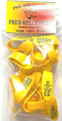 Fred Kelly Daumen Plektren Slick Plektren Delrin Light Large Size - Bild 2 von 5