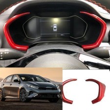 Cuadro velocímetro instrumento tablero rojo brillante para Kia K3 Forte 2 piezas 2019~2023