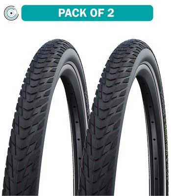 2 Pack Schwalbe Marathon EPlus Tire 27.5 x 2 Clincher Wire Black DualGrd