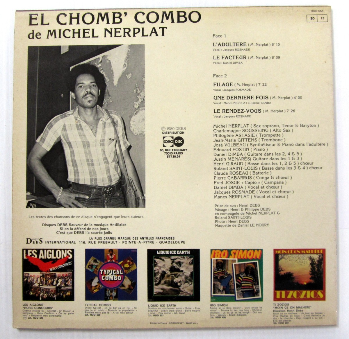 Michel NERPLAT El Chomb'combo LP 1980 Guadeloupe Zouk, Compas Near