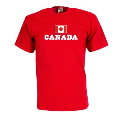 T-Shirt KANADA (Canada), Flag Shirt Herren Fanshirt mit Flagge (WMS02-33a)