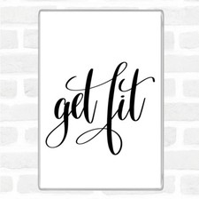 Wei&szlig; Schwarz Get Fit Angebot Jumbo K&uuml;hlschrankmagnet