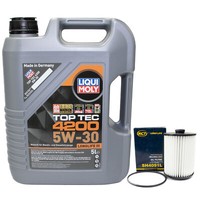 MotoröL Set 5W-30 5 Liter + ÖLfilter SH 4091 L FüR Skoda Superb II Kombi