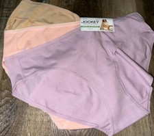 Jockey  3-Pair Women's Bikini Underwear Panties Organic Cotton Blend  XL