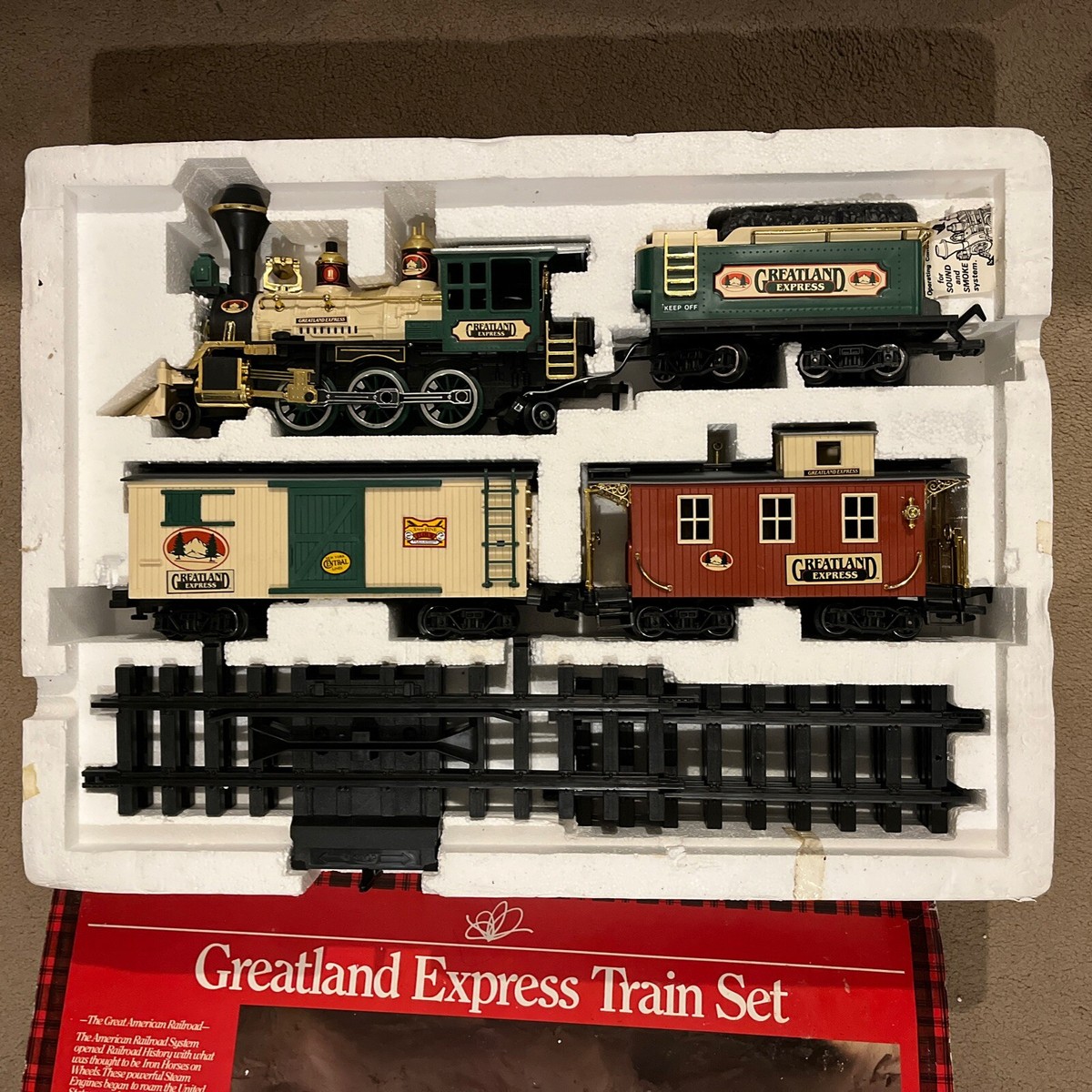 Vintage Greatland Express Train Set - Incomplete Set (see