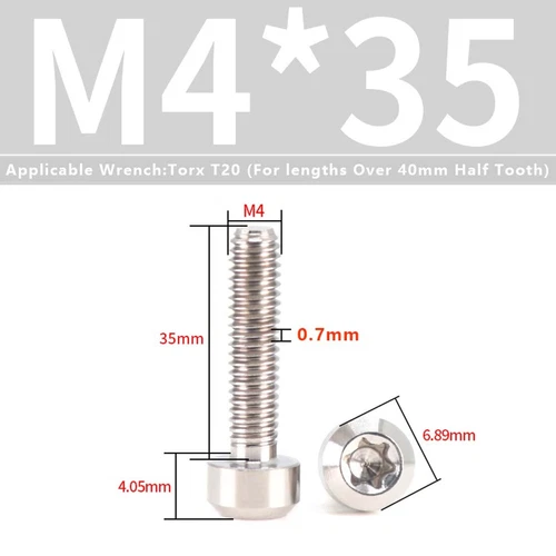 M4M5M6M8M10 Titanium Bolts Taper Cone Socket Head Motorcycle Modification Screws - Picture 174 of 205