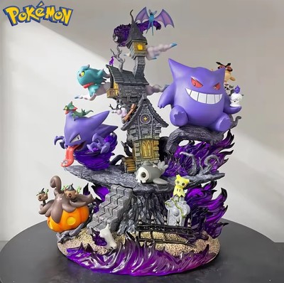 Pokemin Gengar Haunter Gastly Duskull Statue Over Sized SHIPS Out MAY