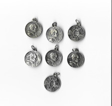 NEUF ANCIENNES MÉDAILLES DE L'ANNÉE SAINTE 1950 AVEC LE PAPE PIE XII