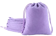 Sansam Large Velvet Gift Bags with Drawstring, 10pcs 8.0x10.0 Inch Lavender D...