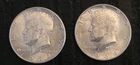 1964 - D & 1964 - P Kennedy Silver Half Dollars, US Coins 50c, Denver And Phil.