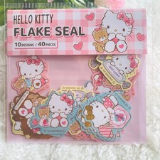 HELLO KITTY Flake Stickers - 10 Designs 40Pcs Sanrio Japan Exclusive Daiso