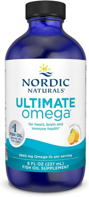 Ultimate Omega Liquid, Lemon Flavor - 8 Oz - 2840 Mg Omega-3 - High-Potency Fish