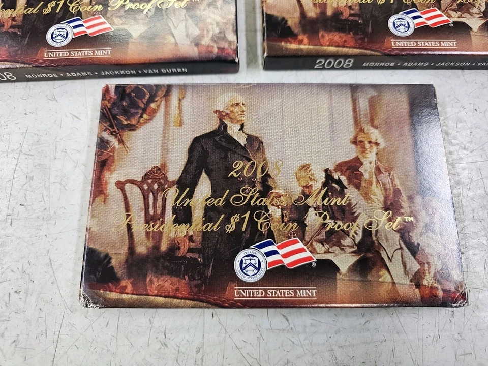 2008 United States Mint Presidential $1 Coin Proof Set Lot Of 5 W COA And Box A9 - Image 2 of 4