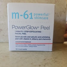 M-61 Power Glow Peel 1 Minute 1 Step Exfoliating Facial Peel 30 Treatments