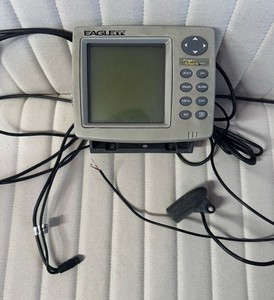 Working Eagle FishMark 480 Fish Finder Skimmer Transducer & Power Cable See Desc
