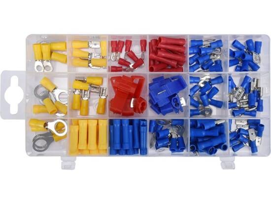 Kabelschuhe Steckverbinder Flachstecker Satz Set Sortiment Box 160tlg. Auto KFZ - Bild 2
