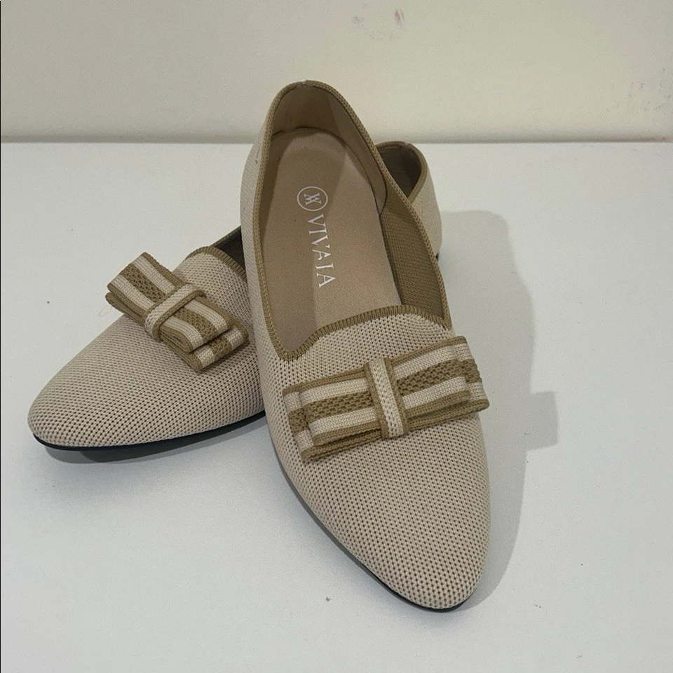 Mocasines VIVAIA Nadine con arco de remolque redondo en marfil crema talla EU 37,5 US 7 Foto 4 de 4