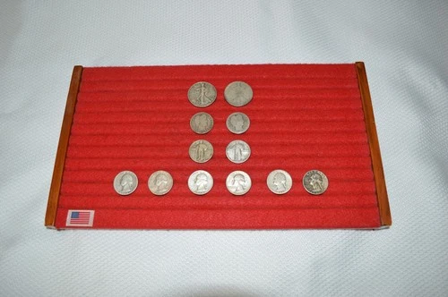 SILVER LOT ~ LIBERTY W. ~ BARBER ~ LIBERTY S. ~ WASHINGTON ~ 90% ~ LOT OF 12