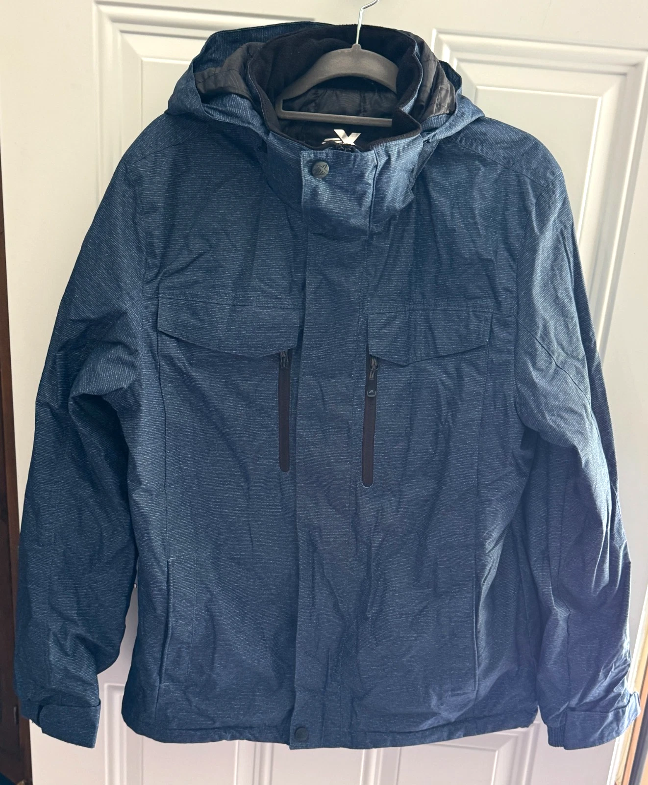 Zeroxposur Men's Small All Weather Insulated Hooded Jacket NWT Navy Cork