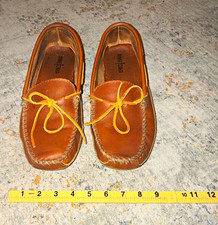 Minnetonka Brown Leather Lace-Up Moccasin Shoes Men's US 11 MPN 946