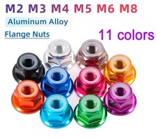 Metrisch eloxiert Flansch Nylon Kontermutter M2M3M4 M5 M8 Al Flansch Hex muttern