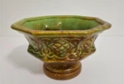 Vintage Haeger Pottery Footed Pedestal Ceramic Octagon Planter Vase Bottom Stamp