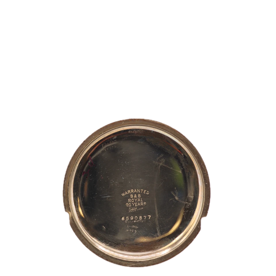 Antigo 6s 1898 Waltham multicolorido 15 joias relógio de bolso à beira-mar folheado a ouro - Imagem 4 de 4