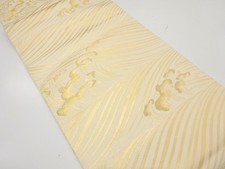 7522459: JAPANESE KIMONO / ANTIQUE FUKURO OBI / SILK / WOVEN ROUGH WAVE
