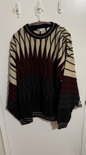 Vintage Bachrach Men's Sweater Size L Cosby Style Acrylic Abstract Made In USA