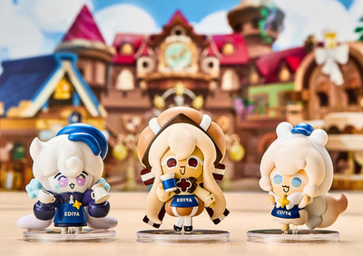 Cookie Run Kingdom x EDIYA Limited Figur Milky Way Cream Frettchen Caramel Choux