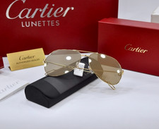 Sunglasses Premi re Cartier CT0110S-016 shiny gold frame glasses New last minute