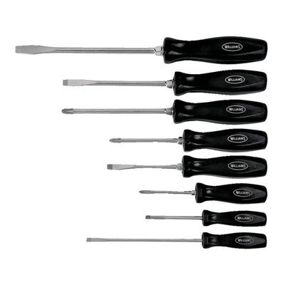 Williams 100P-8MD 8-Piece Premium Mixed Screwdriver Set