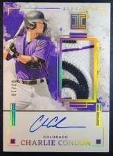 Charlie Condon 2025 Impeccable Elegance Gold Patch Auto /10 Rockies Prospect