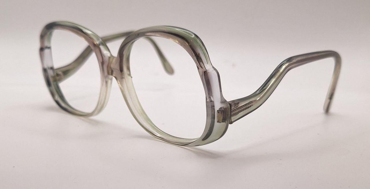 June Gray Translucent Oval Sunglasses FRAMES ONLY… - image 2