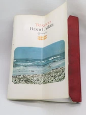 Vintage 1973 Texaco Rand McNally Road Atlas Map Maroon Protective Cover