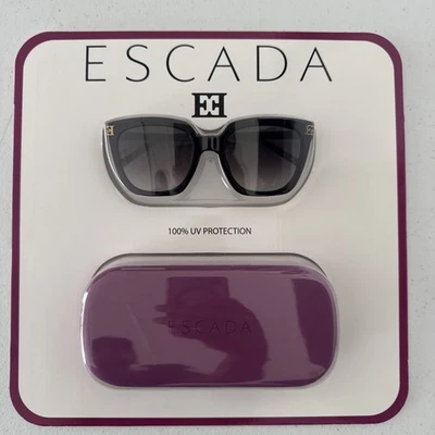 Escada Sunglasses Set Black Oversized Shades w Case 100% UV Protection Escada | Accessories | Escada Sesf56k Sunglasses | Poshmark main image 2