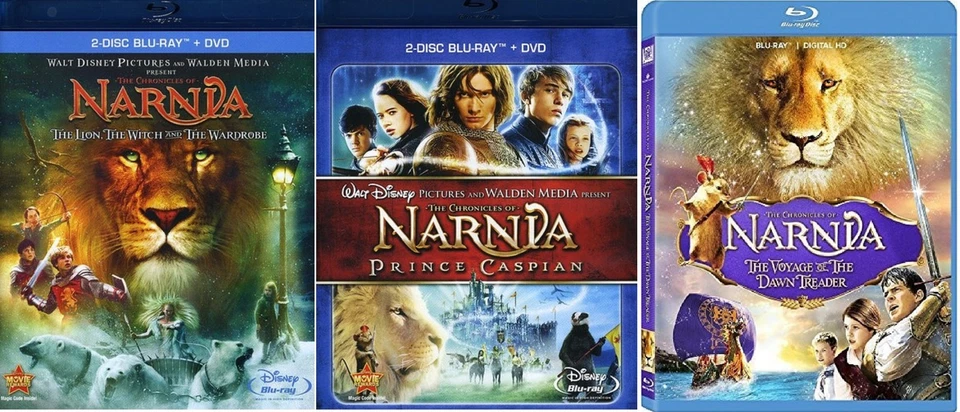 The Chronicles of Narnia Trilogy 1 2 3 (3 Blu Ray SET, WS) w/ Narnia Art Card - Image 2 of 4