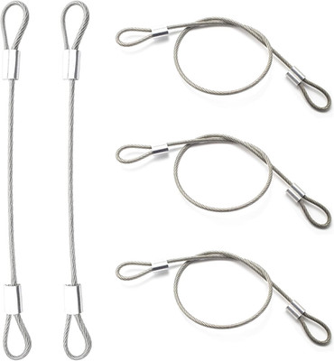 Stainless Steel Cable with Loops, Vinyl Wire Rope Lanyard for Outdoor Gates