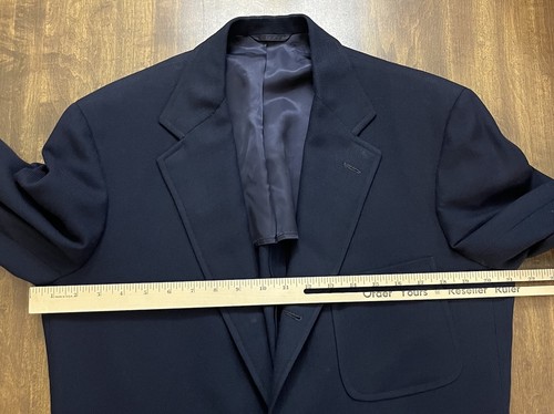 Vintage 60s Brooks Brothers 2/3 Rolls Navy Blazer 40 41 L - Gold Button Wool USA - Picture 11 of 16